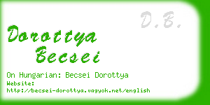 dorottya becsei business card